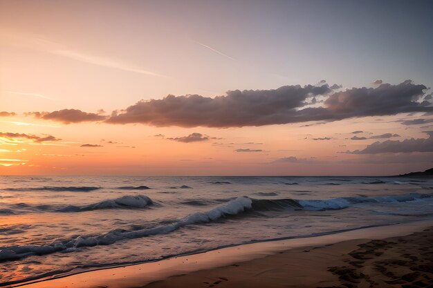 Il tramonto sulla spiaggia