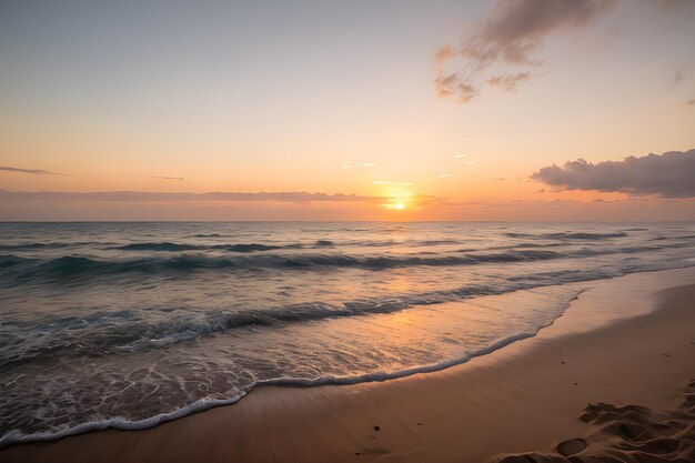 Il tramonto sulla spiaggia