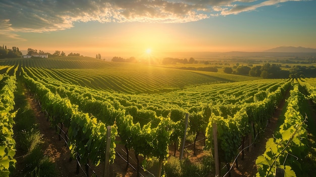 Il tramonto sulla vigna