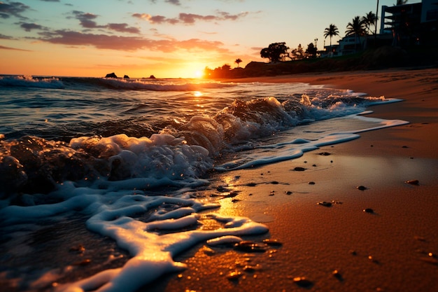 Il tramonto sulle dune di sabbia