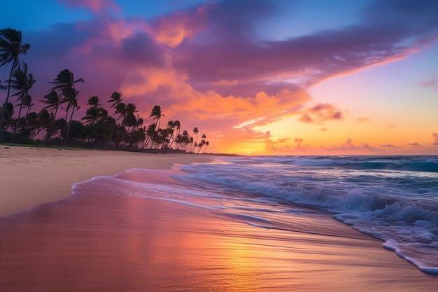 Il tramonto tropicale a Punta Cana AI generativa