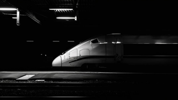 Il treno arriva alla stazione di Black and White