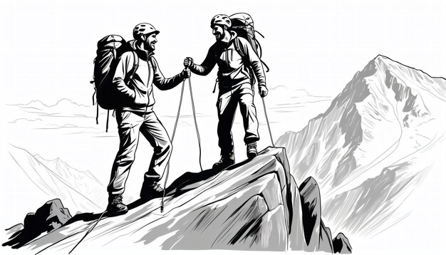 Il trionfo sul top Sketch di alpinisti di successo
