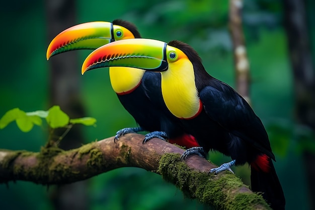 Il tucano nella foresta pluviale della Costa Rica, in America centrale