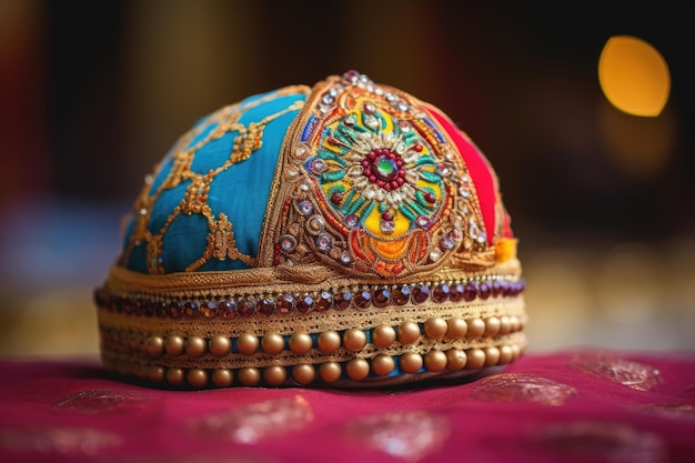 Il turbante al matrimonio Punjabi del Rajasthan evidenzia la cultura indiana