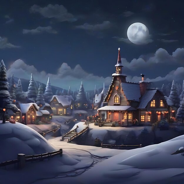 Il villaggio della notte di Natale AI