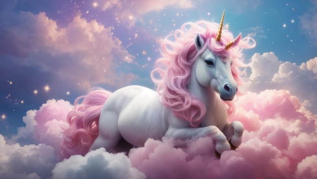 Il volo da sogno dell'unicorno Un momento stravagante nel cielo