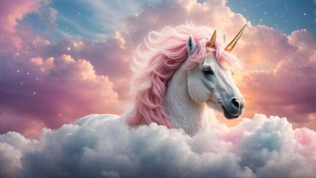 Il volo da sogno dell'unicorno Un momento stravagante nel cielo