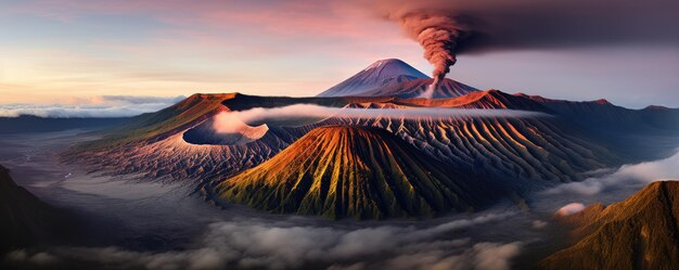 Il vulcano Mount Bromo nel massiccio Tengger a Giava orientale, in Indonesia