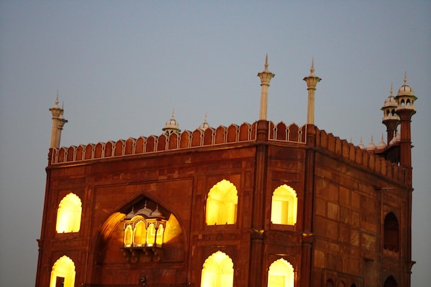 Illuminazione a Jama Masjid, Delhi