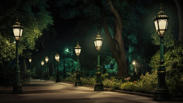 Illuminazione dei parchi Questi eleganti lampioni in spazi pubblici verdi creano un'atmosfera storica e tranquilla Perfetta per migliorare la bellezza dei parchi e dei passeggiati della città