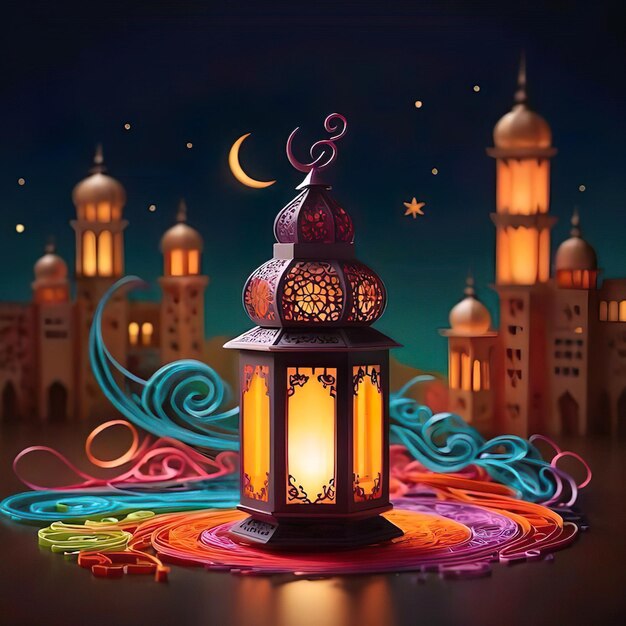 Illuminazione delle lanterne del Ramadan