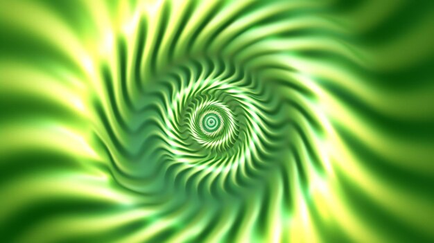 Illusione a spirale verde astratta