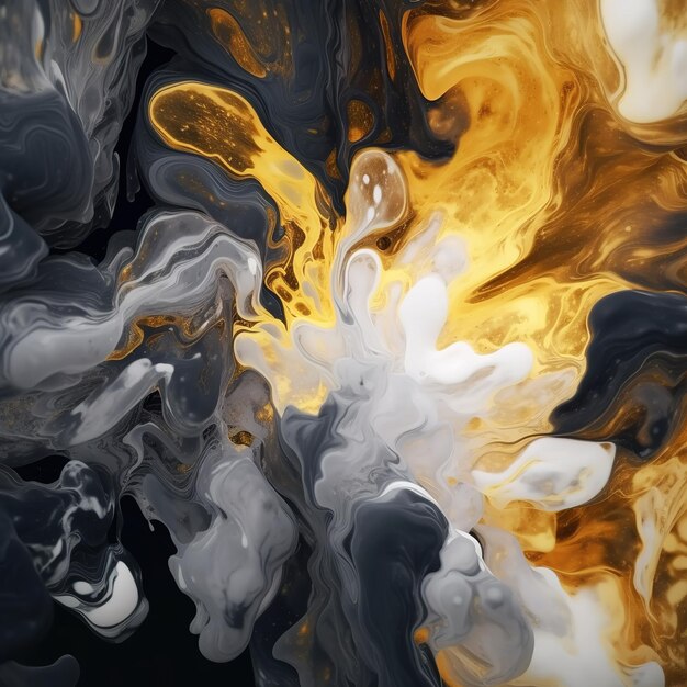 Illusione astratta di lava d'oro su colori oro