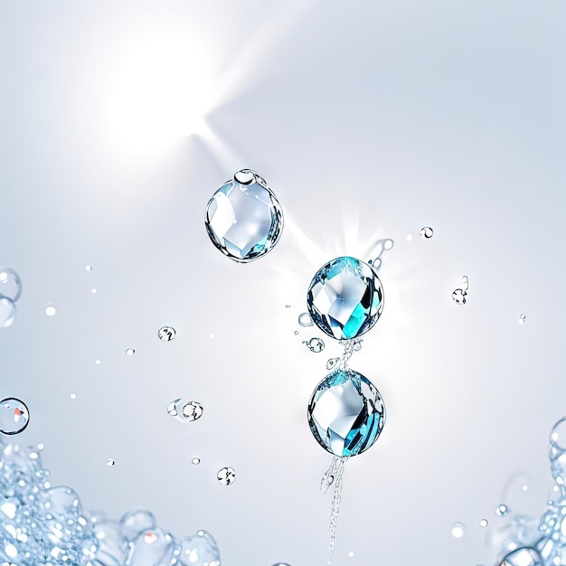 Illusioni fluide la danza affascinante delle bolle d'acqua liquide