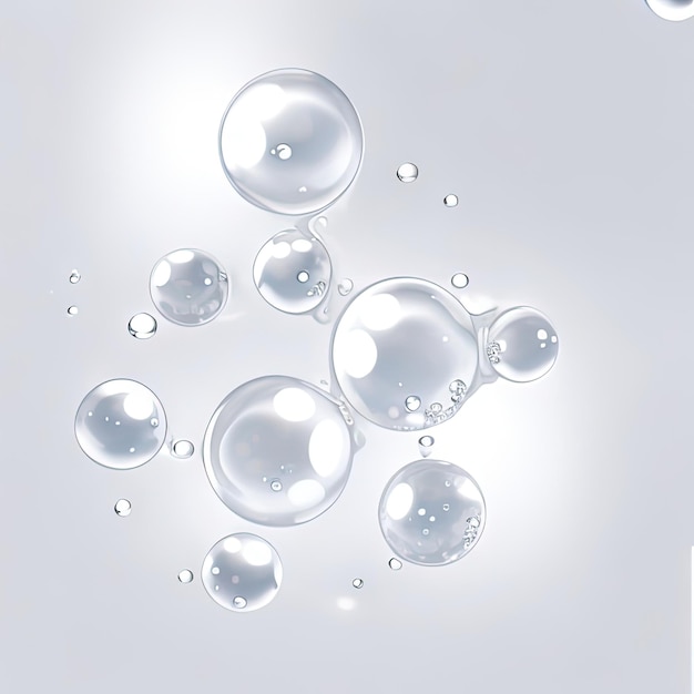 Illusioni fluide la danza affascinante delle bolle d'acqua liquide
