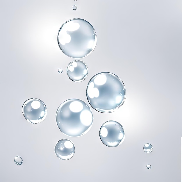 Illusioni fluide la danza affascinante delle bolle d'acqua liquide