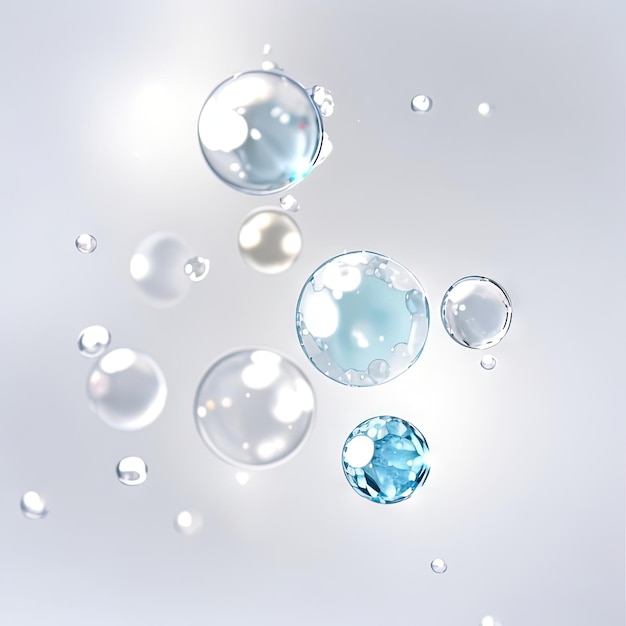 Illusioni fluide la danza affascinante delle bolle d'acqua liquide
