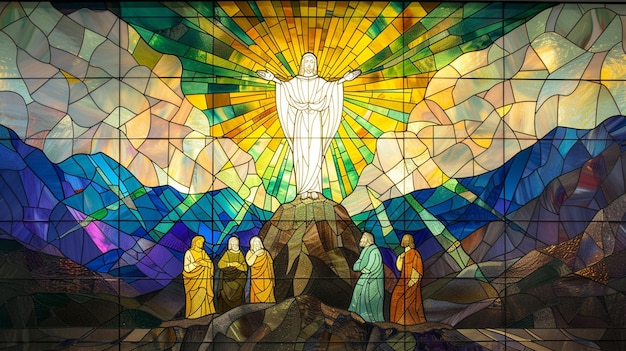 Illustrate la Trasfigurazione di Gesù sul monte con Mosè