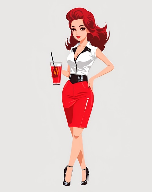 illustration_of_bar_girl_icon