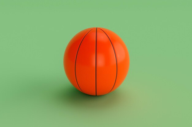 illustrazione 3d Accessori per lo sport del basket Pallone da basket 3D