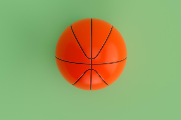 illustrazione 3d Accessori per lo sport del basket Pallone da basket 3D