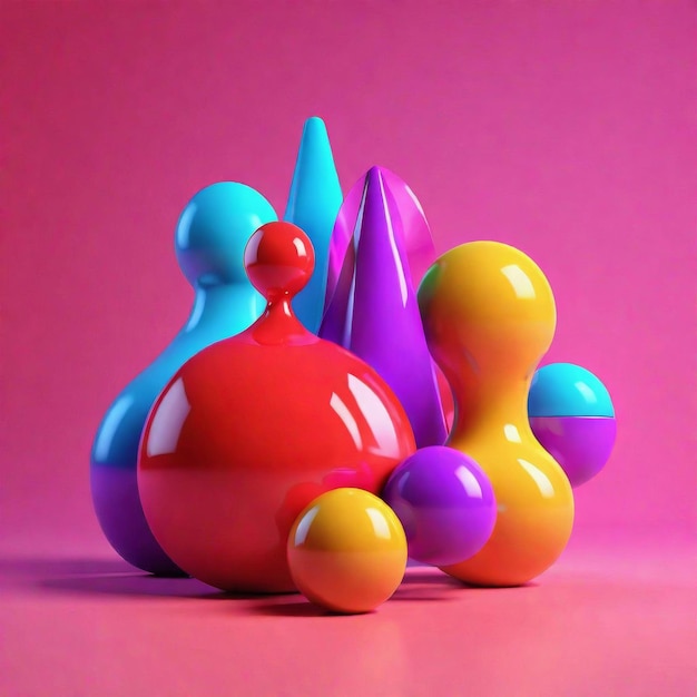 Illustrazione 3D colorata