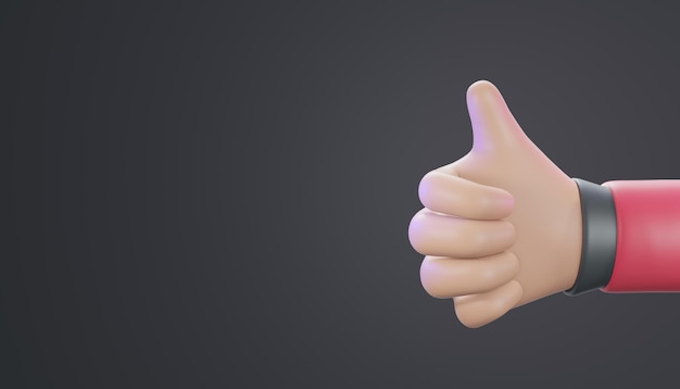 Illustrazione 3D come gesto della mano