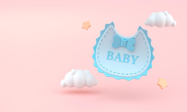 Illustrazione 3D del bavaglino