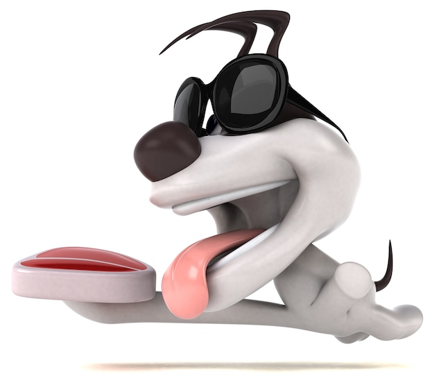 Illustrazione 3D del cane divertente
