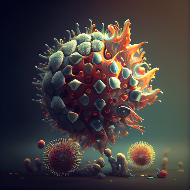 Illustrazione 3d del coronavirus 2019nCoV