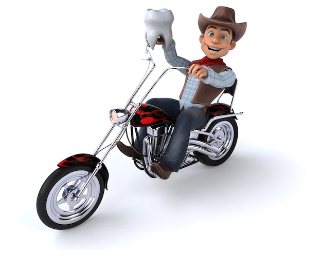 Illustrazione 3D del cowboy divertente