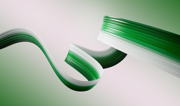 Illustrazione 3d del fondo astratto ondulato della bandiera pakistana