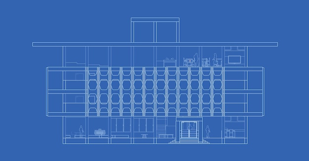 Illustrazione 3D del progetto di costruzione