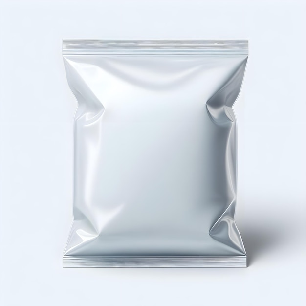 Illustrazione 3D del sacchetto a sacchetto in piedi sullo sfondo bianco isolato per il modello
