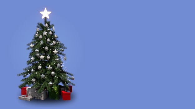 Illustrazione 3d dell'albero di Natale