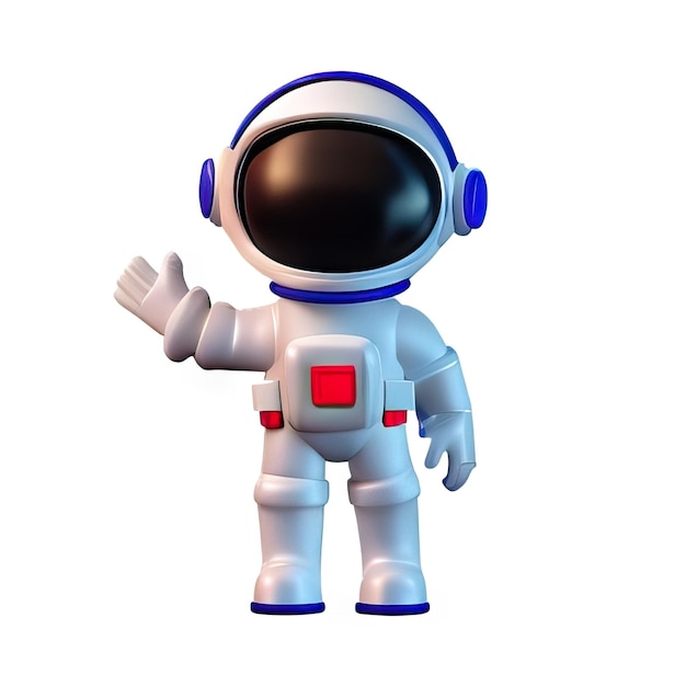 Illustrazione 3D dell'astronauta generata dall'AI