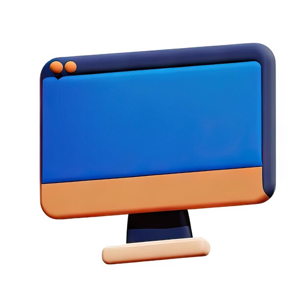 Illustrazione 3D dell'icona del computer