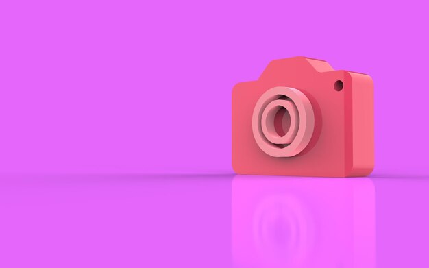 Illustrazione 3D dell'icona della fotocamera