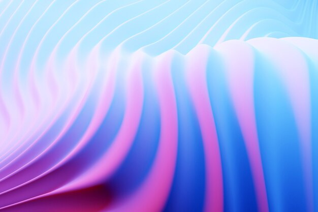 Illustrazione 3D dell'onda rosa e blu