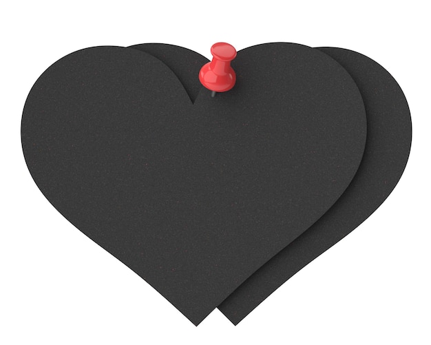 Illustrazione 3D della carta di San Valentino di carta del cuore
