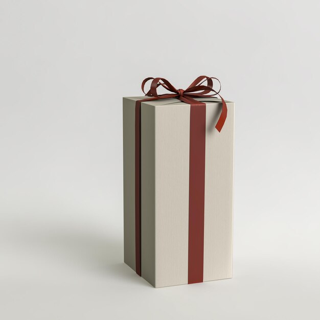 Illustrazione 3d della confezione regalo sul giorno di Natale isolato su sfondo bianco