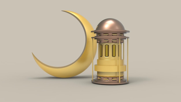 Illustrazione 3D dello sfondo del Ramadan Kareem 3D