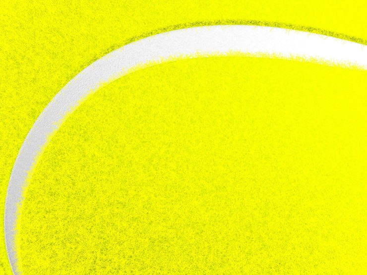 Foto illustrazione 3d dello sfondo della consistenza della palla da tennis