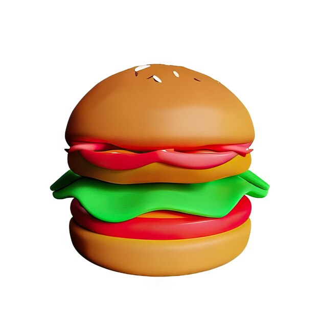 Illustrazione 3D di Burger