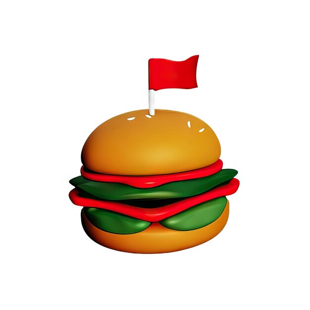 Illustrazione 3D di Burger