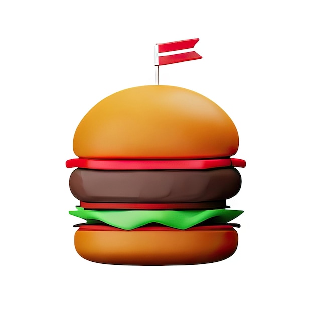 Illustrazione 3D di Burger