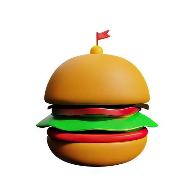 Illustrazione 3D di Burger