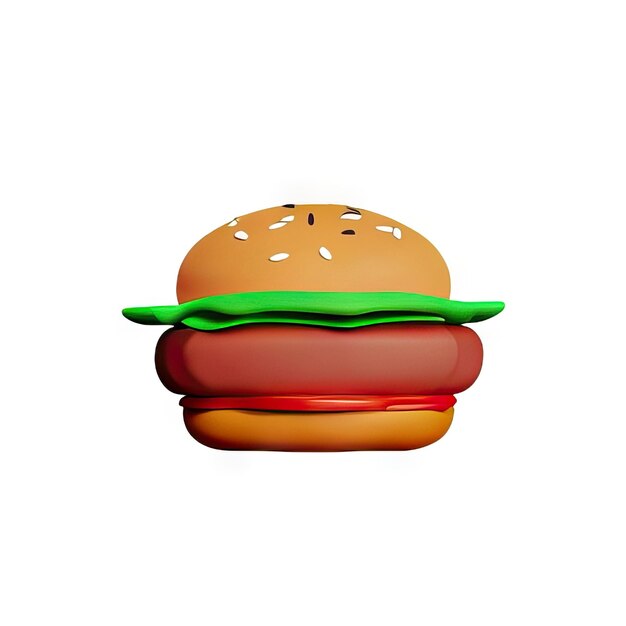 Illustrazione 3D di Burger