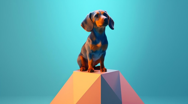 Illustrazione 3d di cane carino